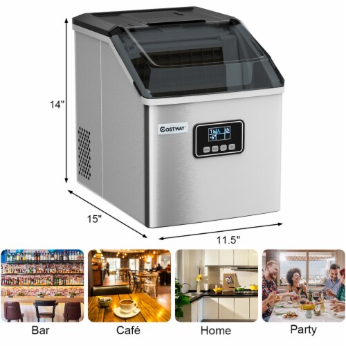 STAKOL Stainless Steel Ice Maker Countertop 26LBS/24H LCD Display W/Scoop  Portable New, 14.5'' x 10'' x 12'' - Kroger