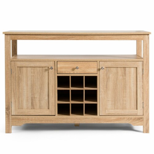 Buffet Server Wine Cabinet Console Table Dining Room Natural 1