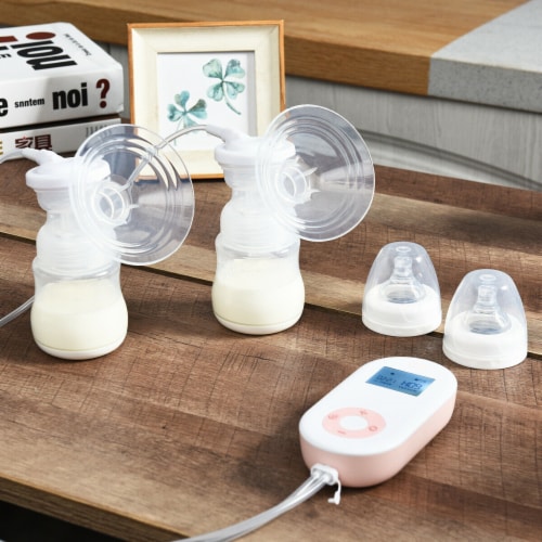 Costway Electric Double Breast Pump, Breast Pump, Portable Dual Suction Nursing Breastfeeding Perspective: back