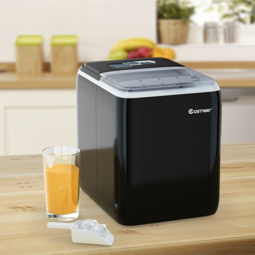 Ice Maker Countertop 44lbs per Day with Ice Shovel and Self-Cleaning - Black