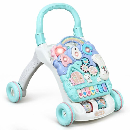 Baby Sit-to-Stand Learning Walker Toddler Activity Center Musical Toy w/ Lights Perspective: back