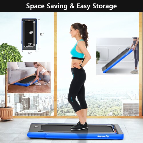 SuperFit 2.25HP 2 in 1 Dual Display Folding Treadmill Jogging Machine W APP Control Dual Disp 2.25HP Harris Teeter