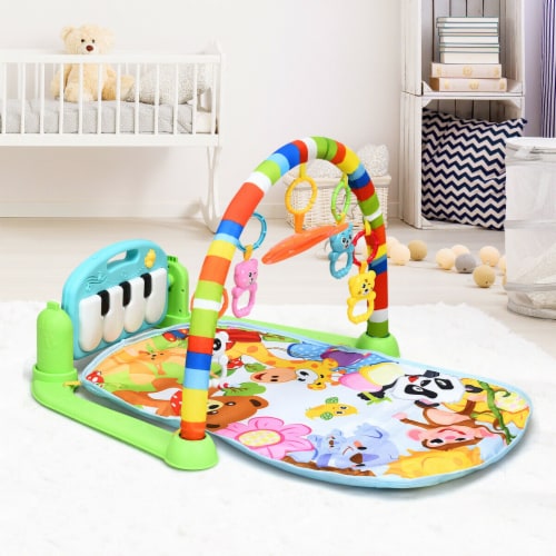 Gymax Baby Kick & Play Piano Gym Activity Play Mat for Sit Lay Down Infant Tummy Time Perspective: back