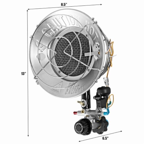 Single Tank Top Heater 15000 BTU Liquid Propane Heater Portable Outdoor Camping Perspective: back