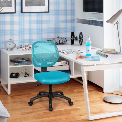Costway Mesh Office Chair Low-Back Armless Computer Desk Chair Adjustable Height Perspective: back