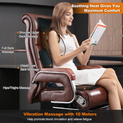 Vibration Massage Seat Cushion with 10 Vibration Motors