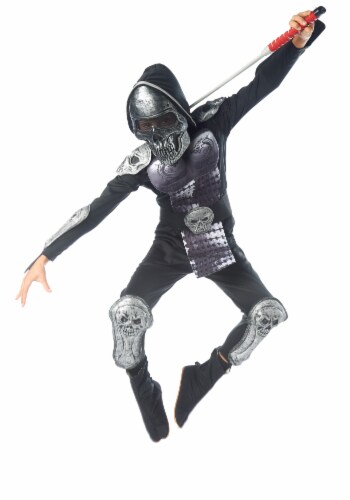 Seasons Youth Iron Skull Ninja Costume Perspective: back