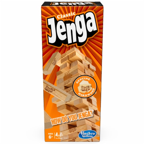 Hasbro Classic Jenga Game Perspective: back
