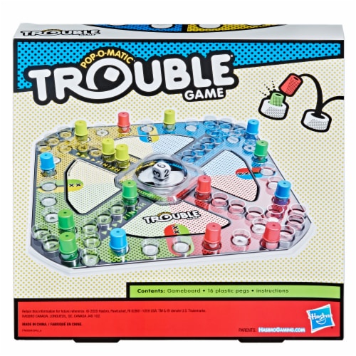 Trouble® Pop-O-Matic® Board Game Perspective: back