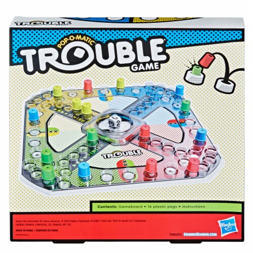 Trouble® Pop-O-Matic® Board Game Perspective: back
