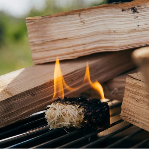Firestarters 50 Pcs | Natural Fire Starters For Fireplace, Wood Stove, Campfires, Fire Perspective: back