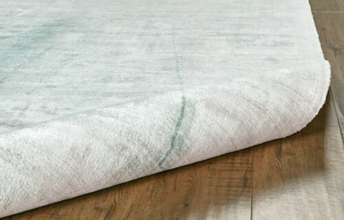Feizy Rugs Pale Sage Green Emory Handwoven Lustrous Viscose Accent Rug Perspective: back
