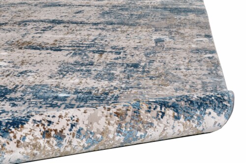 Feizy Rugs Cadiz Gradient Luster Accent Rug - Light Blue/Ivory Perspective: back