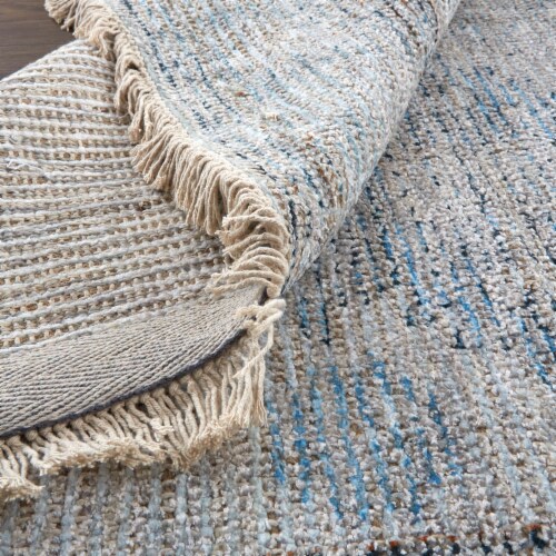 Feizy Rugs Caldwell Vintage Space Dyed Wool Area Rug - Natural Tan/Gray Perspective: back