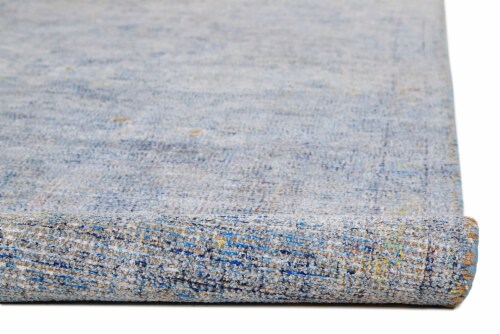Feizy Rugs Caldwell Vintage Space Dyed Wool Area Rug - Classic Blue/Beige Perspective: back