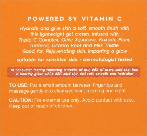 Avalon Organics® Vitamin C Gel Cream Moisturizer Perspective: back