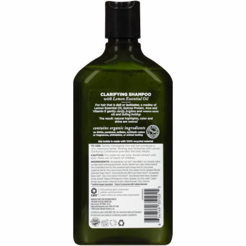 Avalon Organics® Lemon Clarifying Shampoo Perspective: back