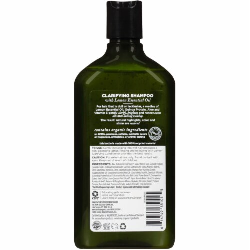 Avalon Organics® Lemon Clarifying Shampoo Perspective: back