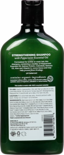 Avalon Organics® Strengthening Peppermint Shampoo Perspective: back