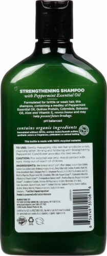 Avalon Organics® Strengthening Peppermint Shampoo Perspective: back