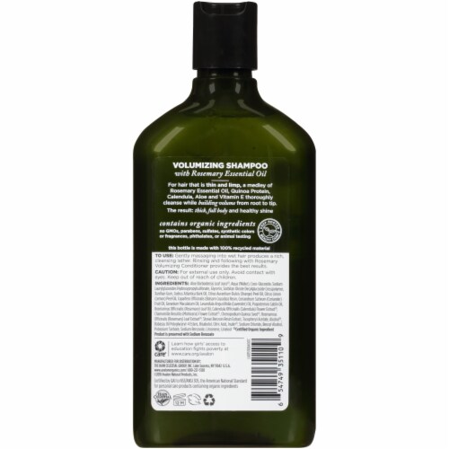 Avalon Organics® Volumizing Rosemary Shampoo Perspective: back