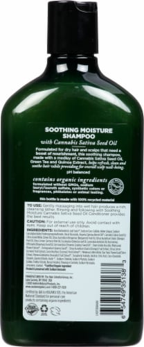 Avalon Organics® Soothing Moisture Cannabis Sativa Seed Oil Shampoo Perspective: back