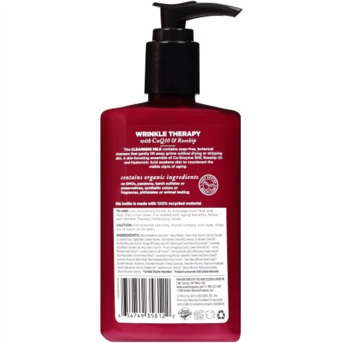 Avalon Organics® Wrinkle Therapy Cleansing Milk Perspective: back