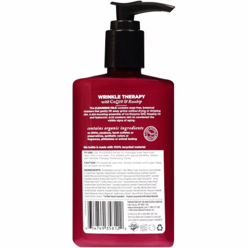 Avalon Organics® Wrinkle Therapy Cleansing Milk Perspective: back