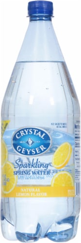 Crystal Geyser Lemon Flavored Sparkling Bottled Water Perspective: back