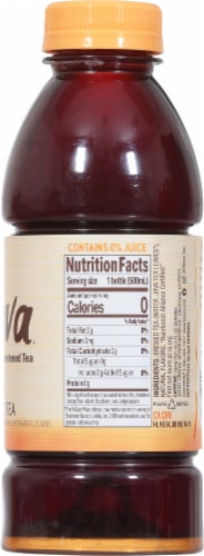 Tejava® Unsweetened Peach Black Iced Tea Bottle Perspective: back