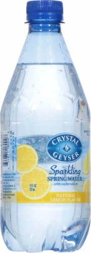 Crystal Geyser Lemon Flavored Sparkling Bottled Water Perspective: back