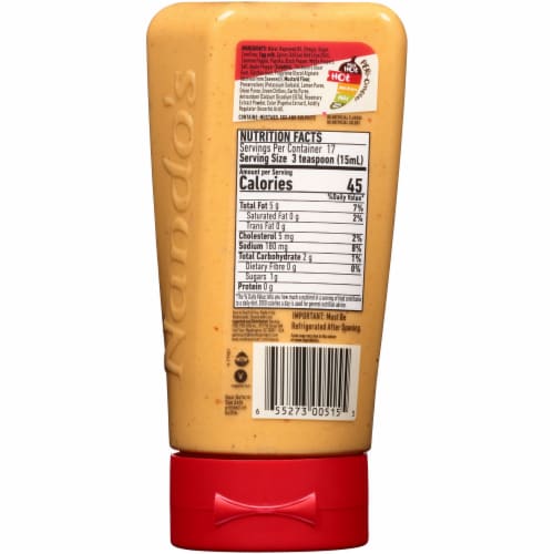Nando's® Hot Perinaise Tangy & Fiery Mayo Squeeze Perspective: back