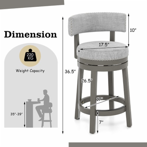 Upholstered swivel counter height bar stools discount