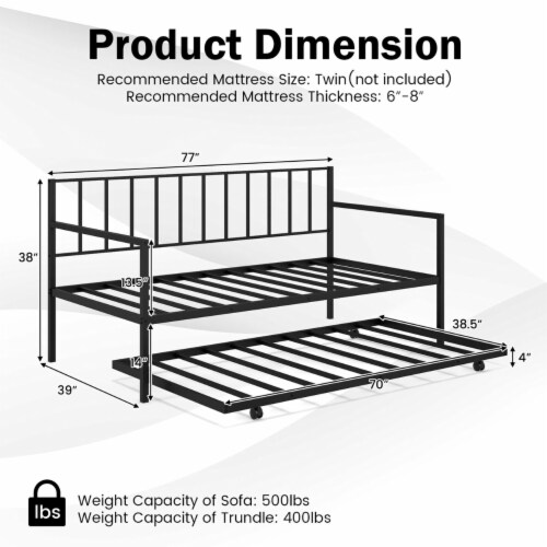 Daybed weight capacity 400 lbs discount