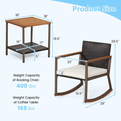 Rocking chair jumbo size cushion 2025 set