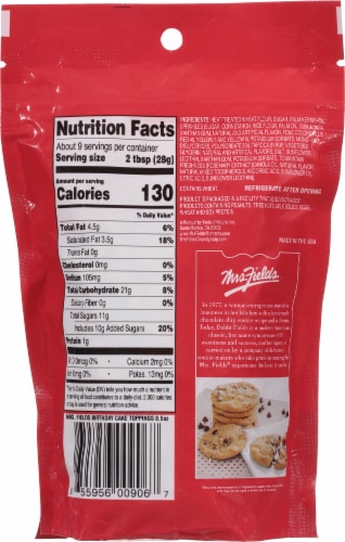 Mrs. Fields® Birthday Cake Cookie Dough Dessert Toppings Perspective: back
