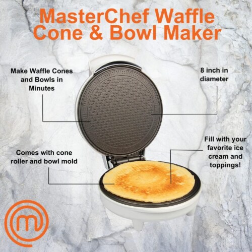 MasterChef Waffle Cone and Bowl Maker Includes Shaper Roller and Bowl Press 1 unit Smith s Food and Drug