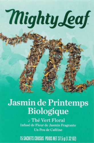 Mighty Leaf Jasmin Du Printemps Biologique Tea Sachets Perspective: back