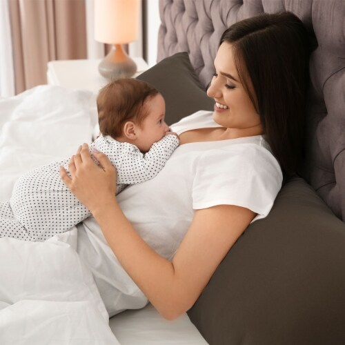 PiccoCasa Microfiber Pillowcase for Long Pillow with Zipper Closure Perspective: back