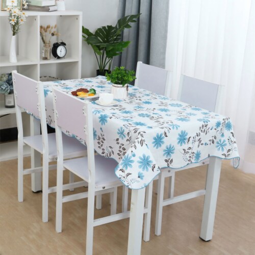 uxcell Vinyl Rectangle Tables Water Tablecloth Perspective: back