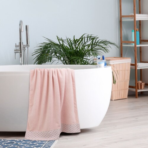 PiccoCasa 100% Cotton Soft 600 GSM Absorbent Bath Towel Set Perspective: back