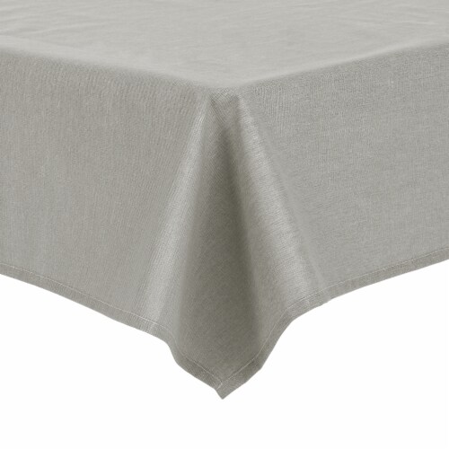 uxcell Rectangle Tablecloth Wrinkle Resistant Washable Linen Dinner Table Cover Perspective: back