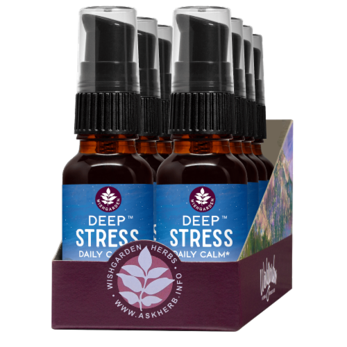 WishGarden Herbs Deep Stress Adrenal Rescue Herbal Dietary Supplement Perspective: back