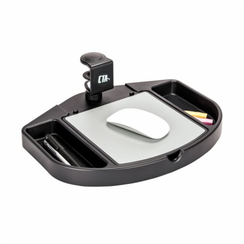 Desk Add-On Bundle with Keyboard Tray, Desk Organizer, and Cable Routing Column Perspective: back