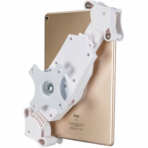 Rotating Wall Mount for 7-14 Inch Tablets (White) Perspective: back