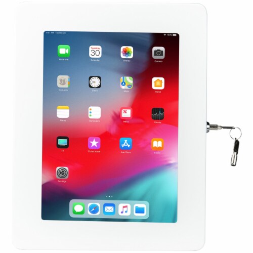 Premium Locking Wall Mount (White) Perspective: back