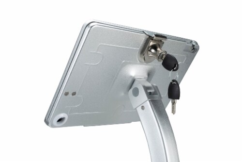 Dual Security Kiosk Stand with Locking Case and Cable for iPad 10.2-Inch Perspective: back