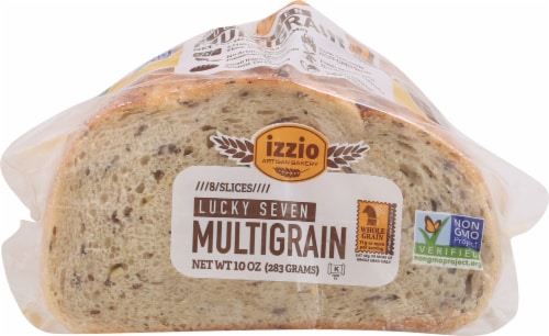 Izzio Lucky 7 Multigrain Sliced Bread 8 Count Perspective: back