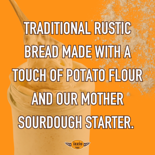 Izzio Artisan Bakery Italian Sourdough Bread Perspective: back