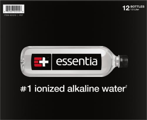 Essentia Superchared Ionized Alkaline Water with Added Electrolytes Perspective: back